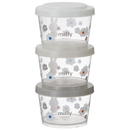 (Pre-Order) Skater Plastic container that can be stacked with clicks 3 tiers/720ml (3 pieces) Miffy