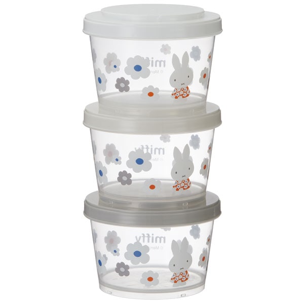 (Pre-Order) Skater Plastic container that can be stacked with clicks 3 tiers/720ml (3 pieces) Miffy