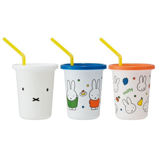 (Pre-Order) Skater Miffy 21 Tumbler with Straw, 320ml, Set of 3