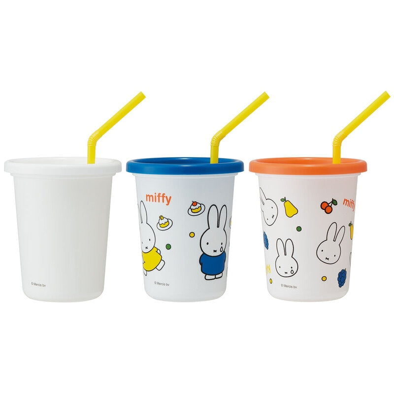 (Pre-Order) Skater Miffy 21 Tumbler with Straw, 320ml, Set of 3