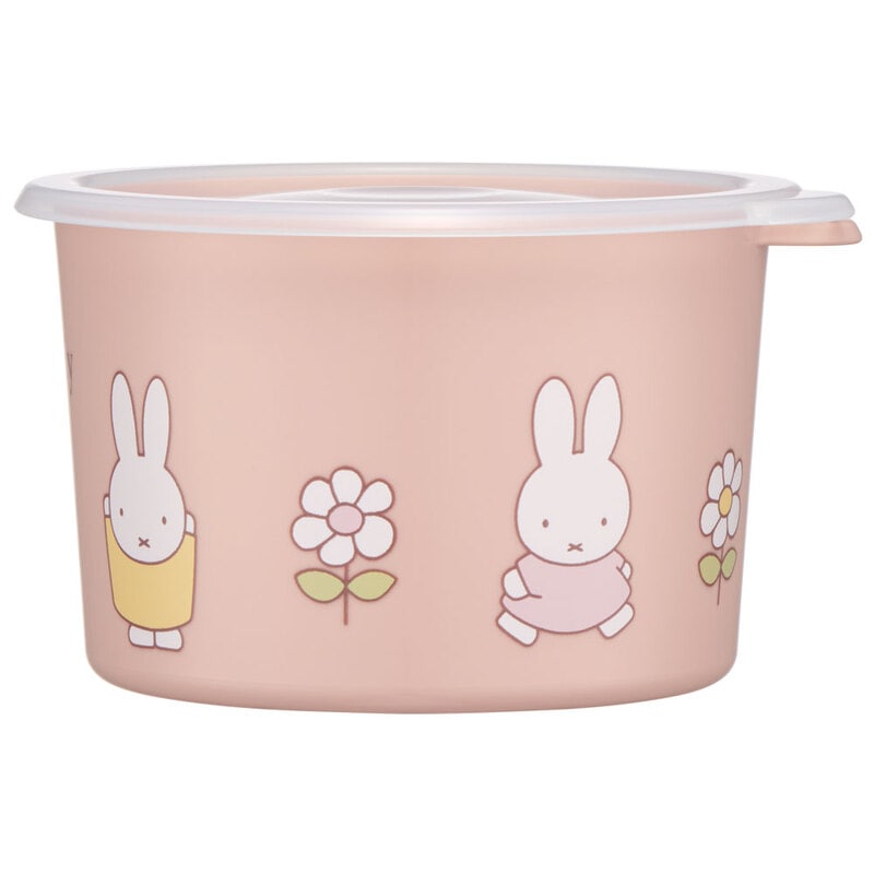 (Pre-Order) One-touch airtight food storage container, small, 600ml, plastic, Miffy Bunny design