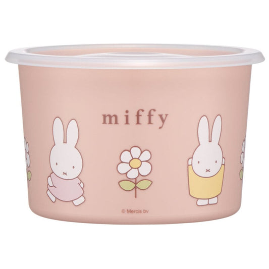 (Pre-Order) One-touch airtight food storage container, small, 600ml, plastic, Miffy Bunny design