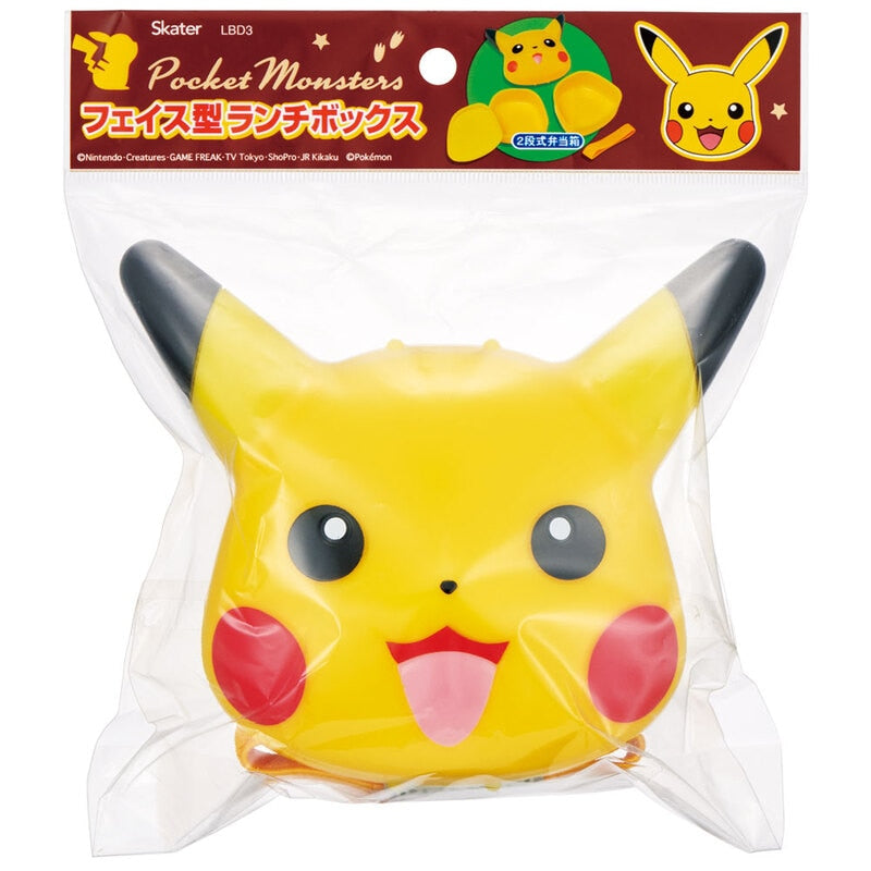 (Pre-Order) Skater Die-cut lunch box with inner liner and belt Pokémon, and Pikachu