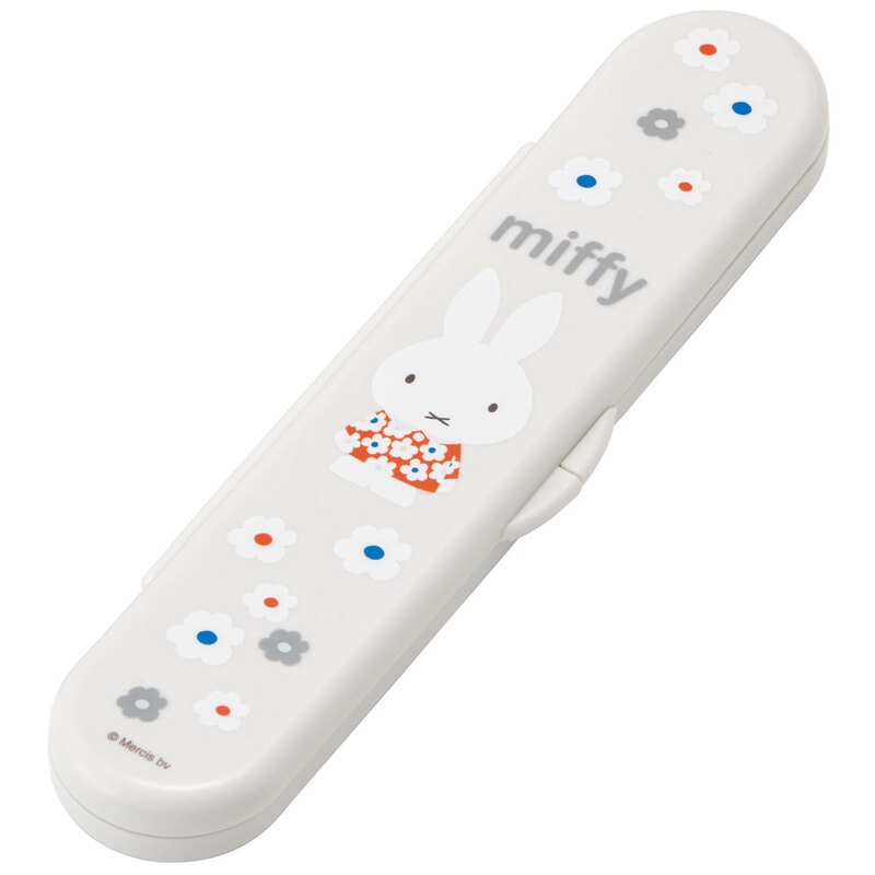 (Pre-Order) Skater Antibacterial spoon with case, dishwasher safe, cutlery, Miffy Bunny