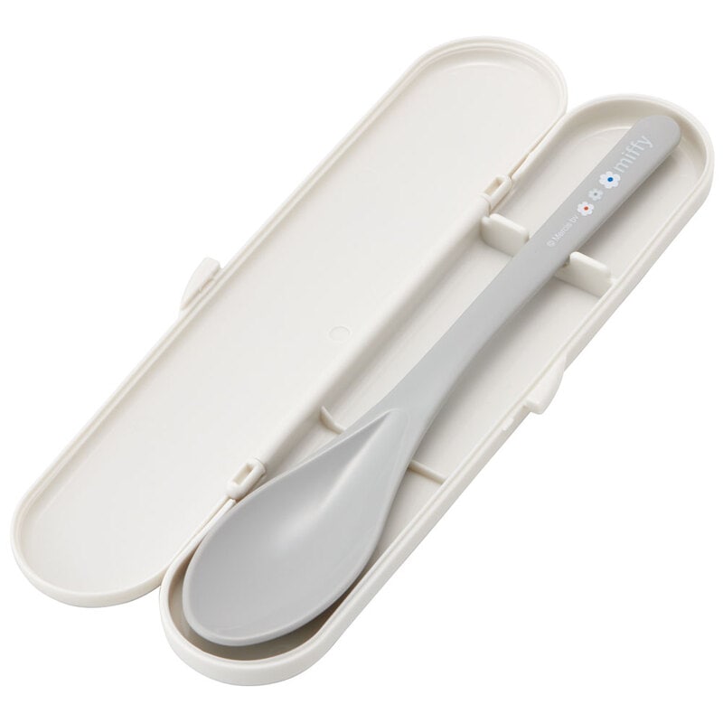 (Pre-Order) Skater Antibacterial spoon with case, dishwasher safe, cutlery, Miffy Bunny