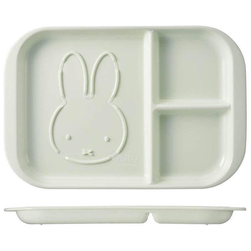 (Pre-Order) Skater Single-plate breakfast plate with dividers Miffy Bunny