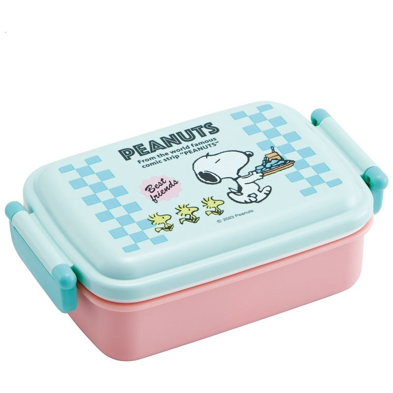 (Pre-Order0 Skater Antibacterial side dishes are not easy to crush Fluffy Lid Lunch Box (Square Type) 1 Tier/450ml Snoopy