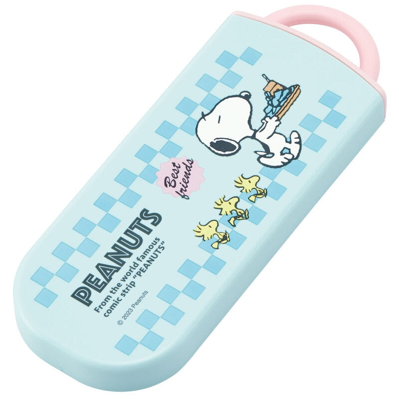 (Pre-Order) Skater Children's Antibacterial Lunch Box Trio Set Easy to Open Sliding Type (Chopsticks, Spoon, Fork Set) Snoopy