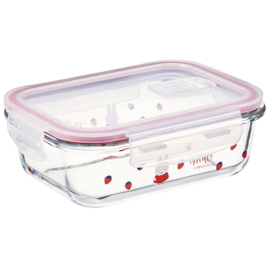 (Pre-Order) Skater Heat-resistant glass container, 650ml designed by Miffy