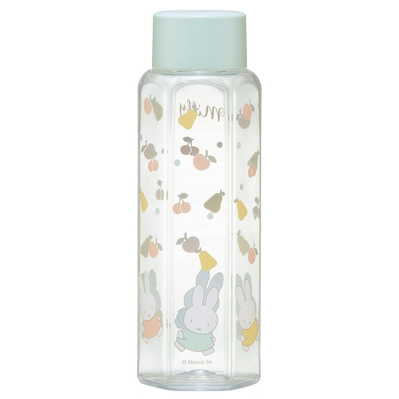 (Pre-Order) Skater 350ml Hexagonal Plastic Water Bottle, Blow-Dry, for Adults and Kids, Direct Drinking, Transparent Miffy Bunny Design
