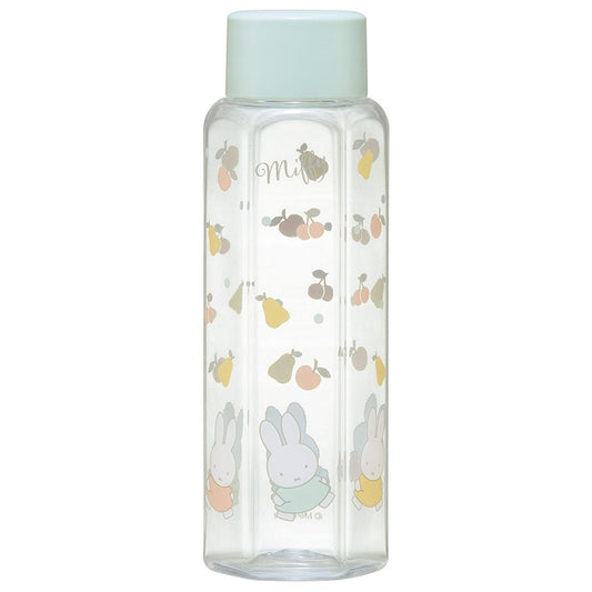 (Pre-Order) Skater 350ml Hexagonal Plastic Water Bottle, Blow-Dry, for Adults and Kids, Direct Drinking, Transparent Miffy Bunny Design