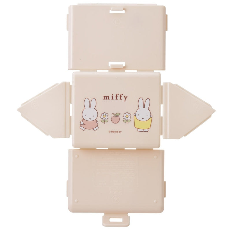 (Pre=Order) Skater Antibacterial, foldable rice ball case for children, microwave-safe, featuring the character Miffy and Bunny