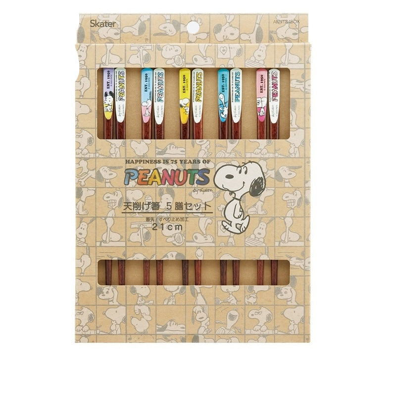 (Pre-Order) Skater Ten-shaved chopsticks 10-piece set Hashi chopsticks Ten-shaved chopsticks ten-carved adult 21cm Snoopy