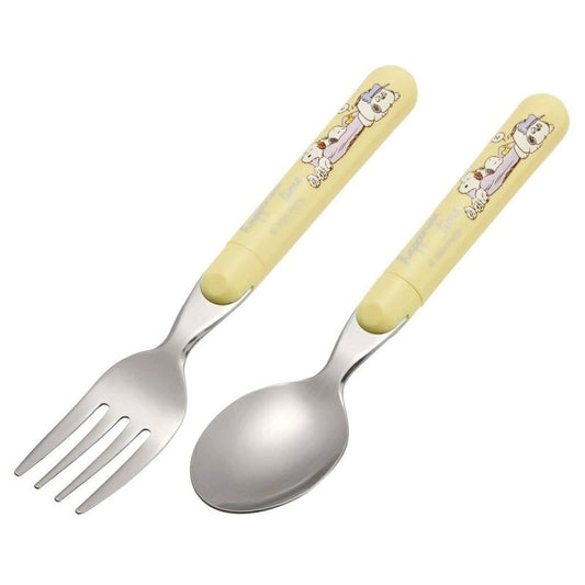 (Pre-Order) Skater Spoon Fork Set Character Kids Dishwasher Compatible Lunch Cutlery Snoopy