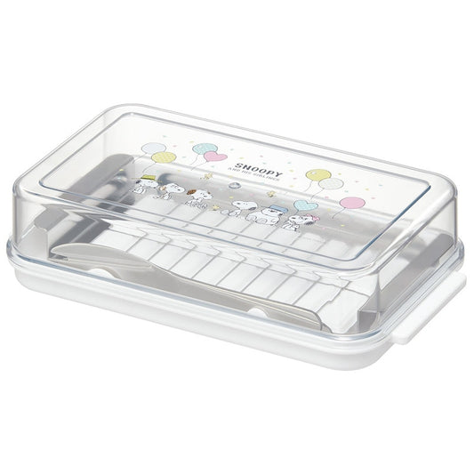 (Pre-Order) Skater Butter Case Cut Stainless Steel 200g Butter Cut with Cutter Dishwasher Snoopy