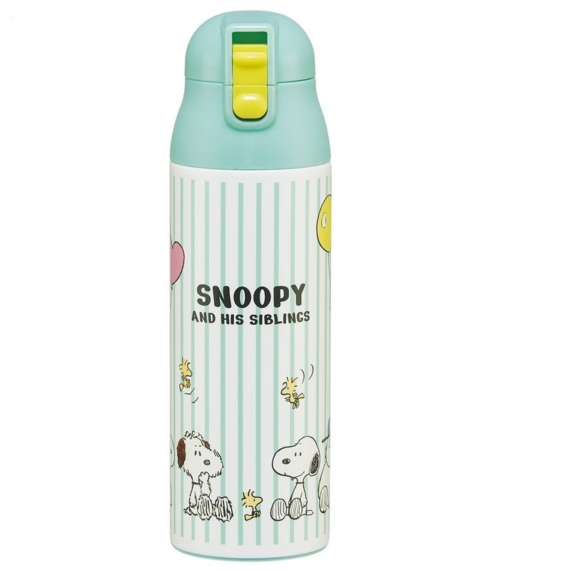 (Pre-Order) Skater Stainless Steel Mug Bottle 500ml with Lock One Push Water Bottle Direct Drinking Heat Keeping Cold Snoopy