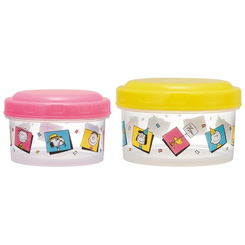 9Pre-Order) Skater Antibacterial Storage Container Round Hood Container S/M Set Bento Box Snoopy