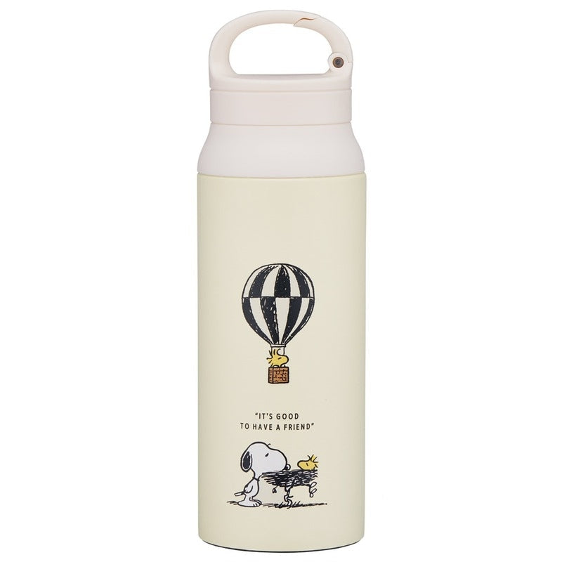 (Pre-Order) Skater Water Bottle 600ml Carabiner Handle Stainless Steel Bottle Warm Cold Insulation