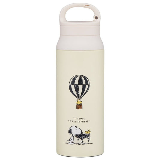 (Pre-Order) Skater Water Bottle 600ml Carabiner Handle Stainless Steel Bottle Warm Cold Insulation