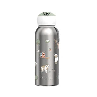 (Pre-Order) Little Dutch Insulated bottle - Green - Little Farm