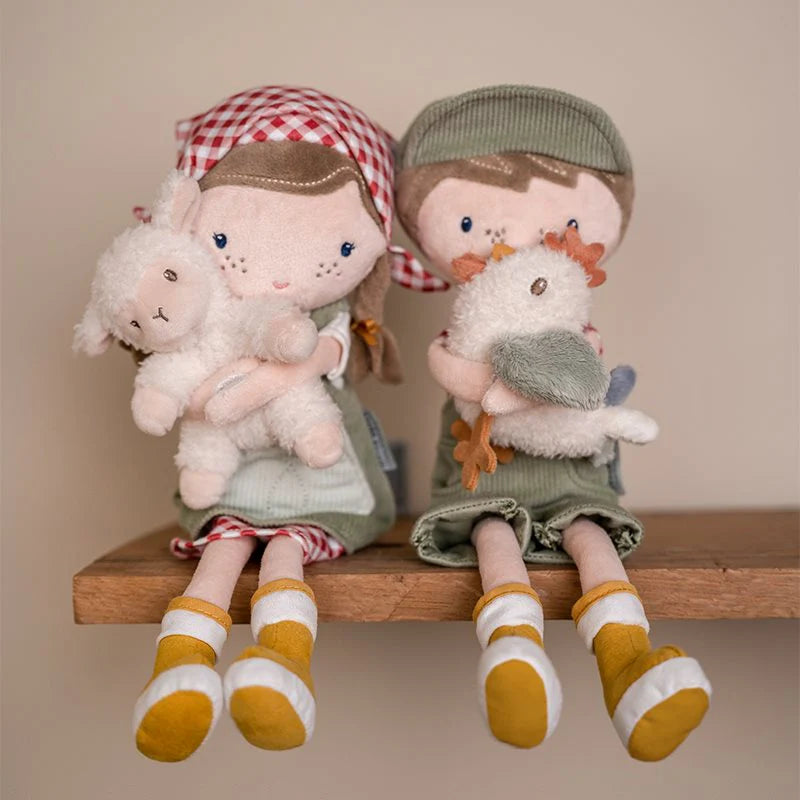 (Pre-Order) Little Dutch Cuddle doll Farmer Rosa with sheep 35cm