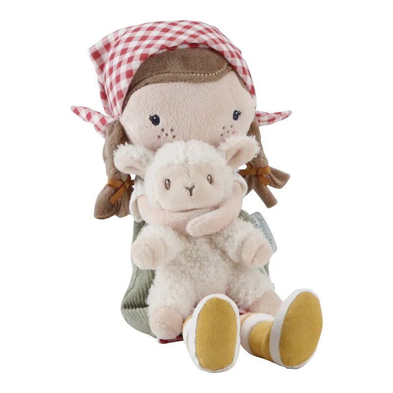 (Pre-Order) Little Dutch Cuddle doll Farmer Rosa with sheep 35cm