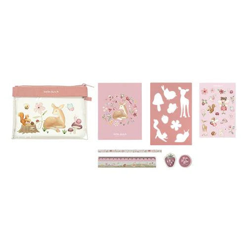 (Pre-Order) Little Dutch Pencil case with contents - Pink - Fairy Garden