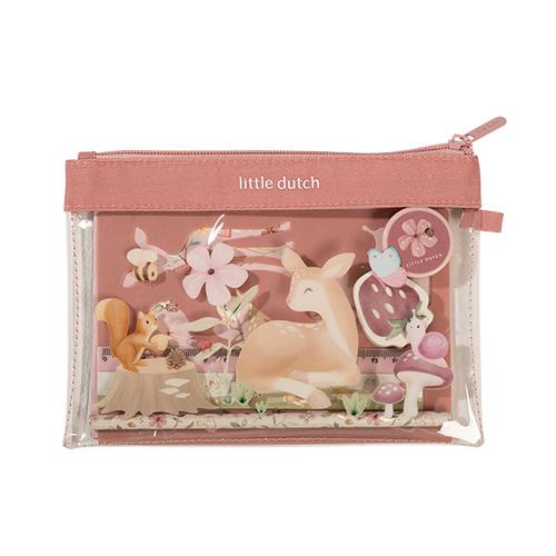 (Pre-Order) Little Dutch Pencil case with contents - Pink - Fairy Garden