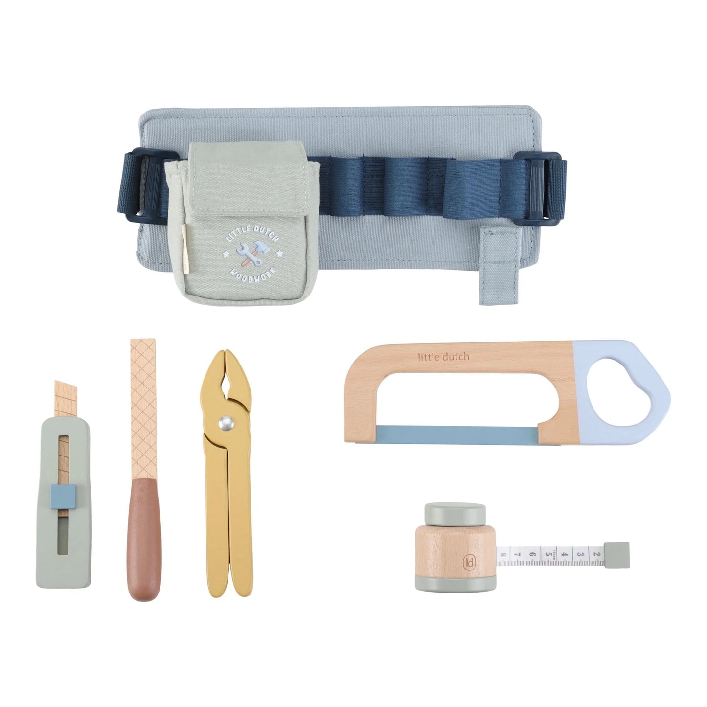 (Pre-Order) Little Dutch Wooden tool belt - Blue - Essentials