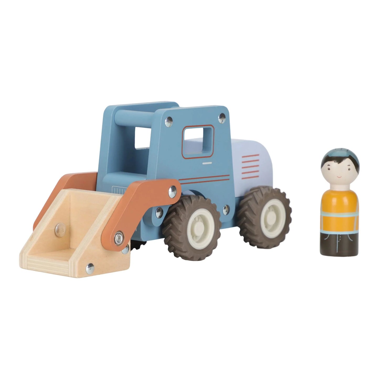 (Pre-Order) Little Dutch Wooden bulldozer – Blue – Essentials