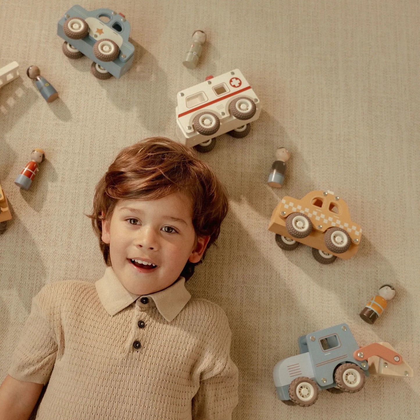 (Pre-Order) Little Dutch Wooden bulldozer – Blue – Essentials