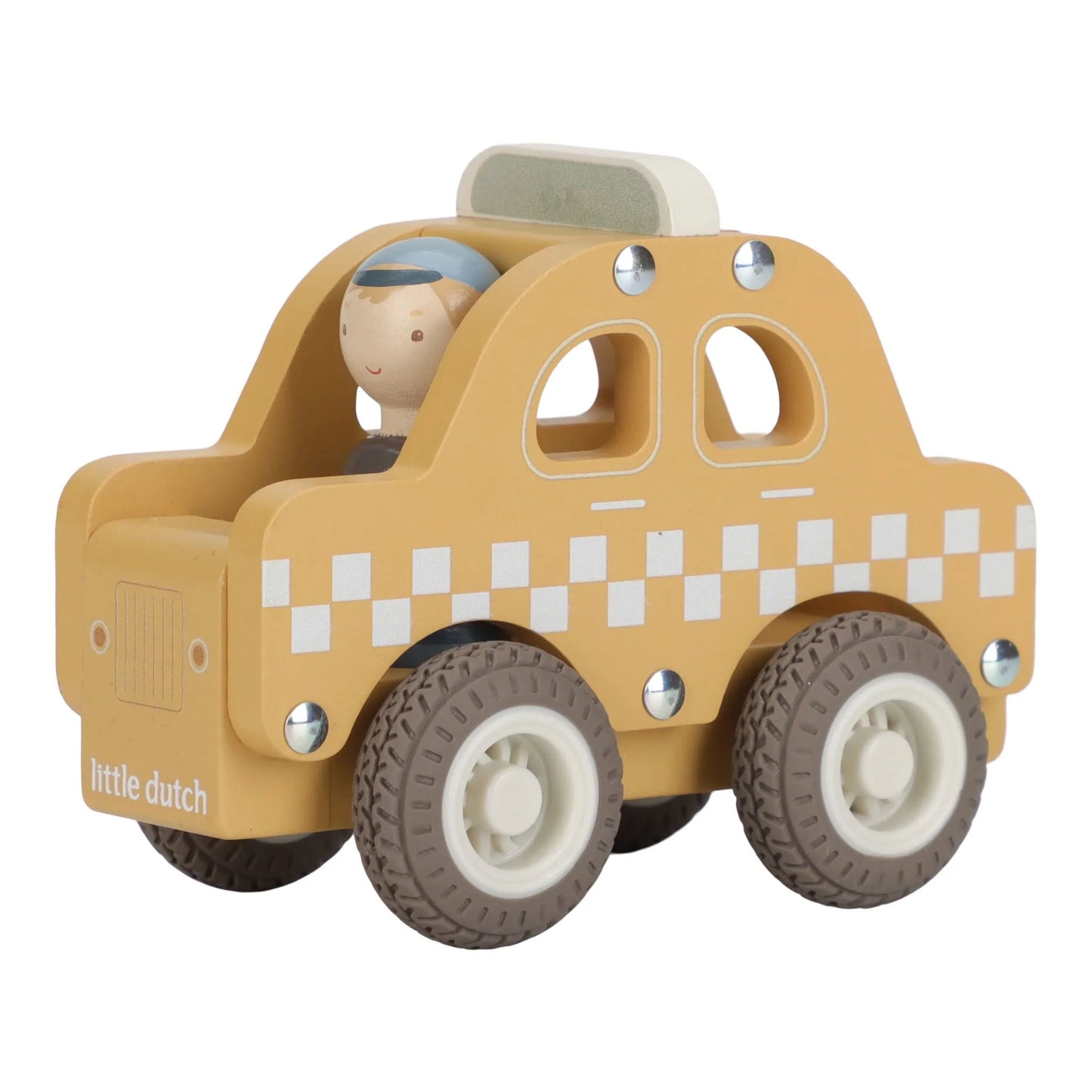 (Pre-Order) Little Dutch Wooden taxi – Yellow – Essentials