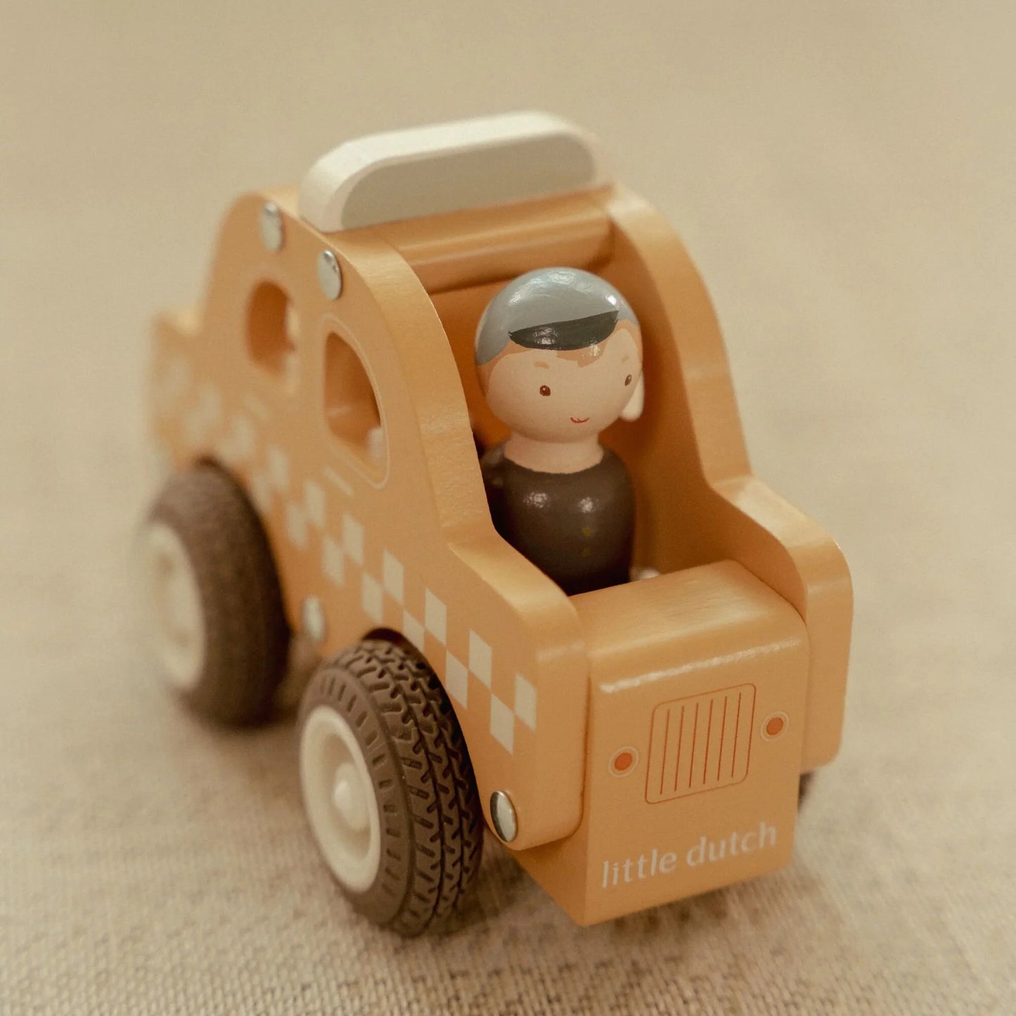(Pre-Order) Little Dutch Wooden taxi – Yellow – Essentials