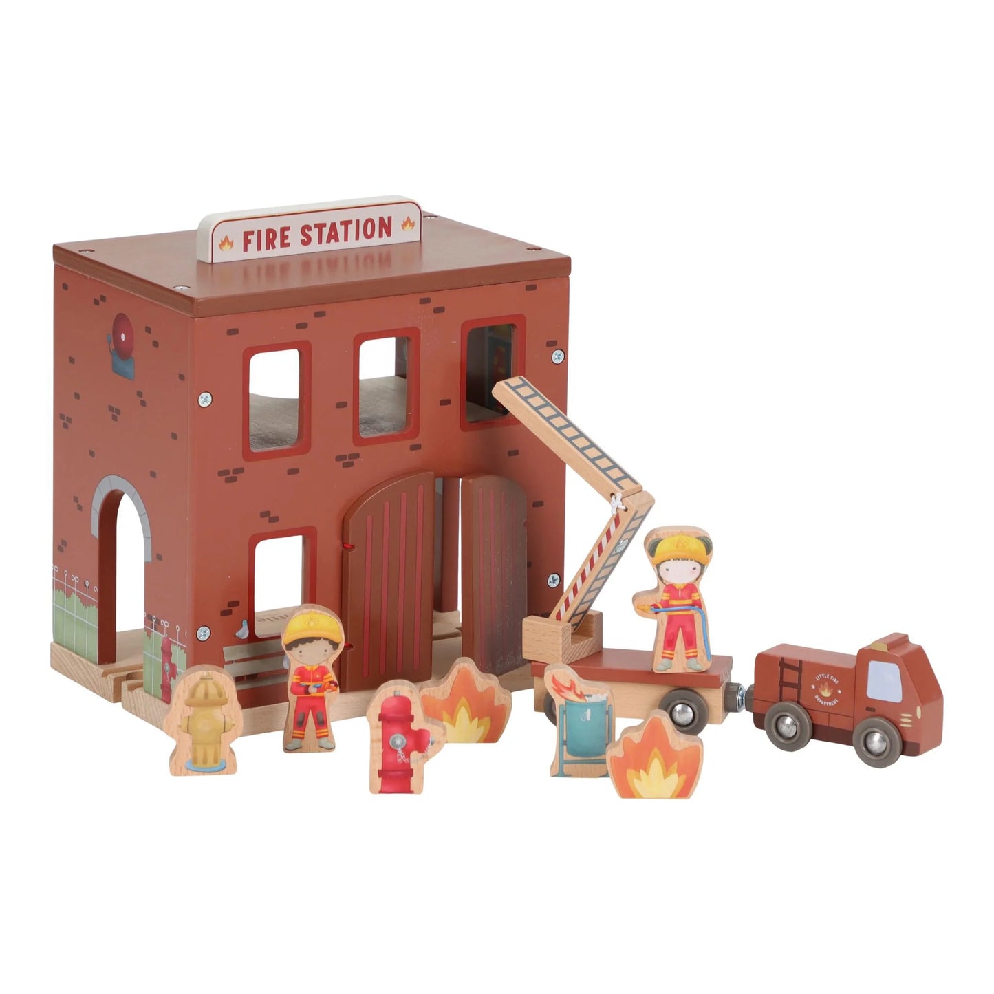 (Pre-Oreder) Little Dutch Wooden fire station – Red – Essentials
