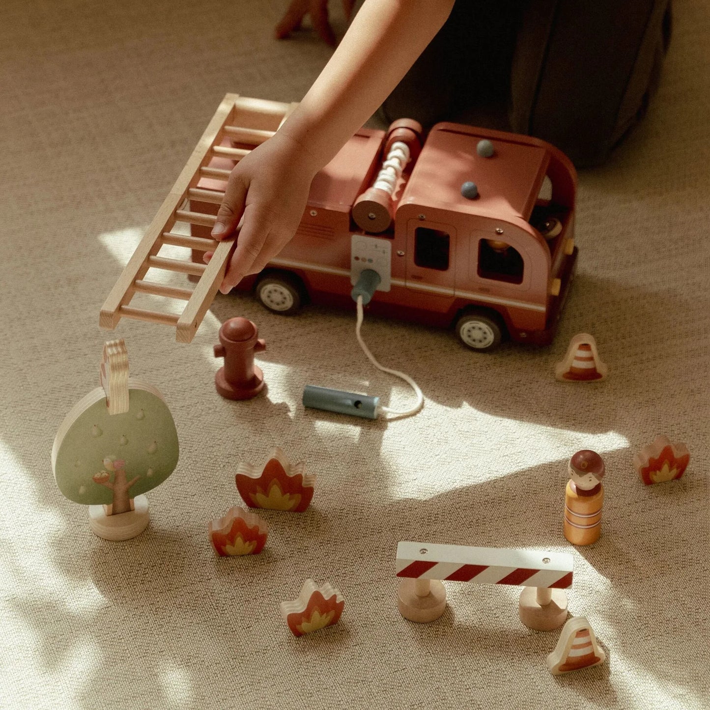 (Pre-Order) Little Dutch Wooden fire truck – Red – Essentials