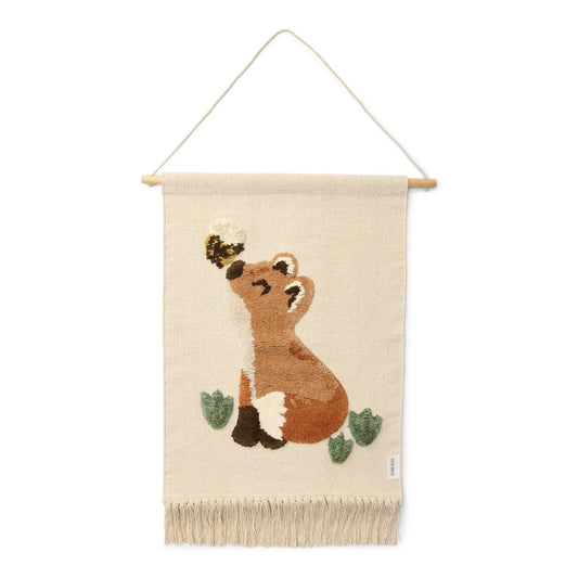(Pre-Order) Little Dutch Wall tapestry fox - White - Forest Friends