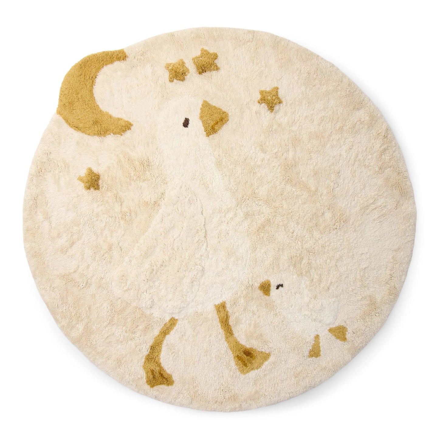 (Pre-Order) Little Dutch Rug round - White - Newborn Naturals - Little Goose