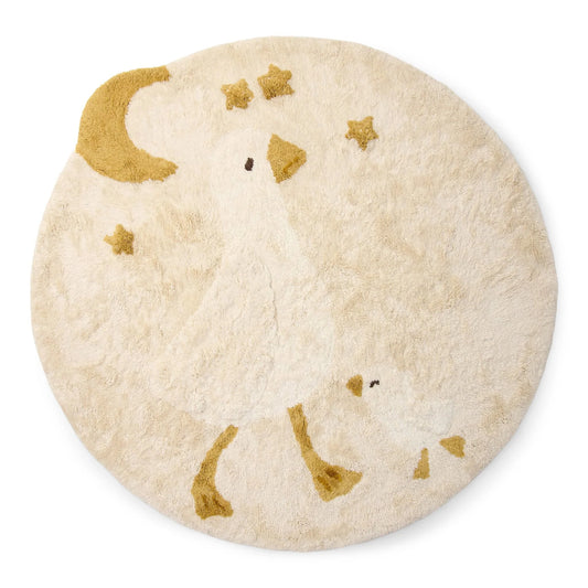 (Pre-Order) Little Dutch Rug round - White - Newborn Naturals - Little Goose