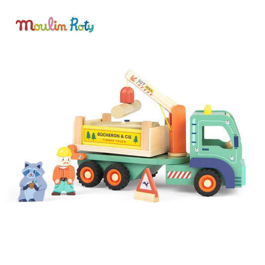(Pre- Order) Moulin Roty Timber Truck Wooden Toys