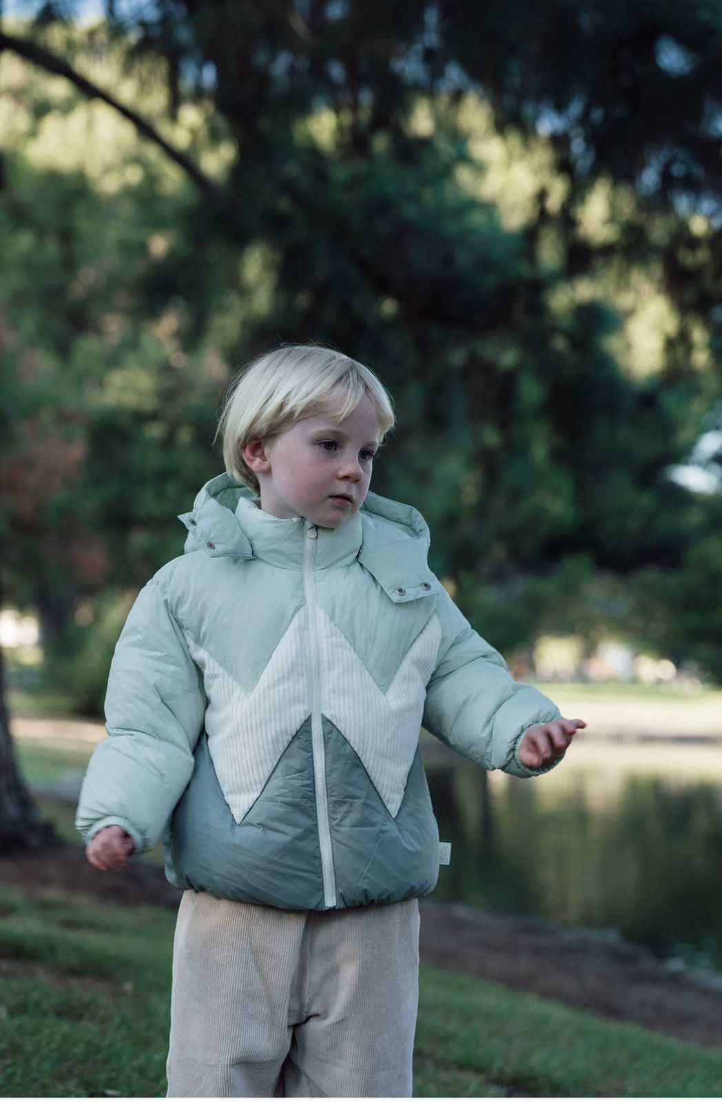 (Pre-Order) White Wheat Puffer Jacket