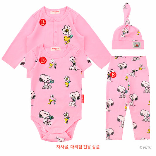 (Pre-Order) Bebedepino Baby Flower Woodstock All-Over Loungewear Suit Set