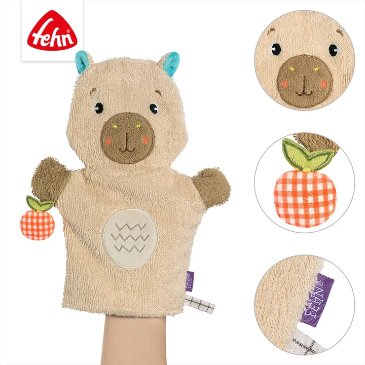 (Pre-Order) Fehn Washing Mitt Capybara Clara