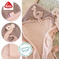 (Pre-Order) Fehn Hooded Bath Towel Flamingo