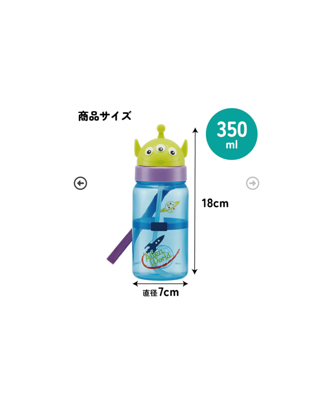 (Pre-Order) Skater Straw Water Bottle Toy Story