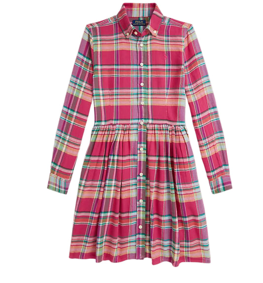 (Pre-Order) Ralph Lauren Plaid Cotton Madras Shirtdress