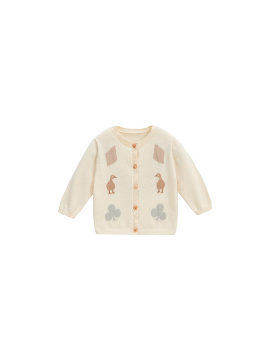 (PREORDER) White Wheat Knit Sweater