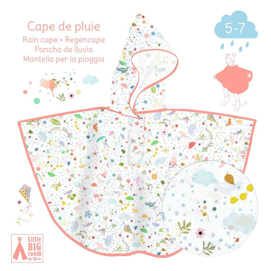 (PRE-ORDER) Djeco Lightness Printed Rain Cape