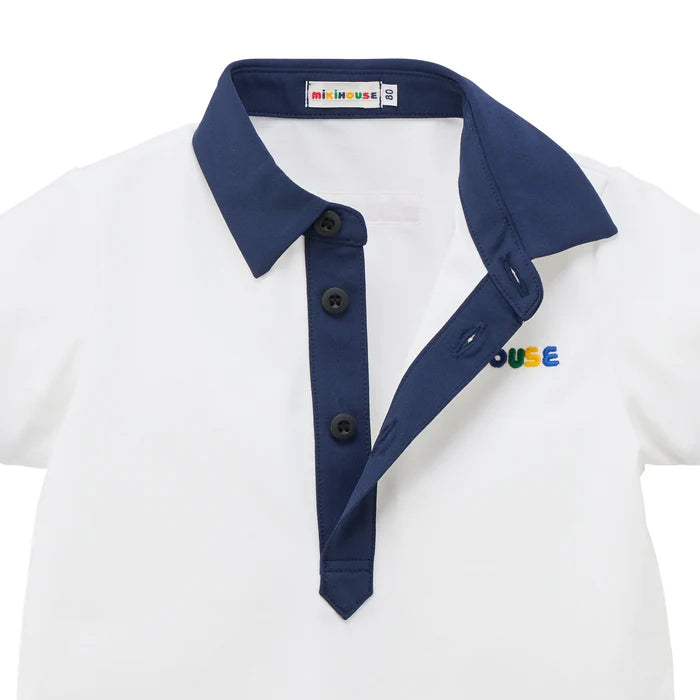 (Pre-Order) Mikihouse Short-sleeved polo shirt White