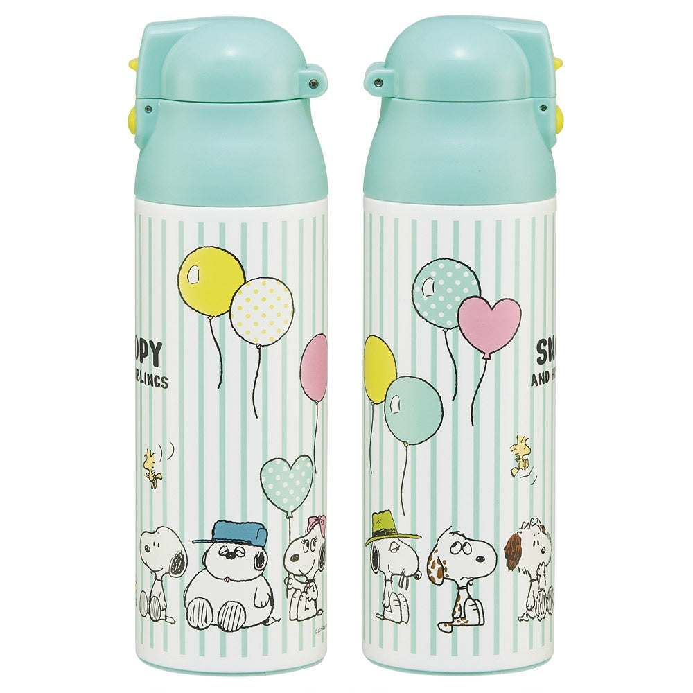 (Pre-Order) Skater Stainless Steel Mug Bottle 500ml with Lock One Push Water Bottle Direct Drinking Heat Keeping Cold Snoopy
