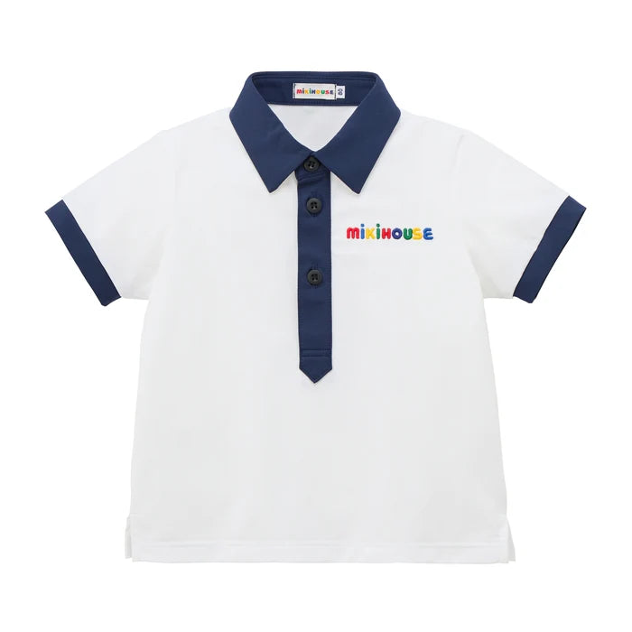 (Pre-Order) Mikihouse Short-sleeved polo shirt White